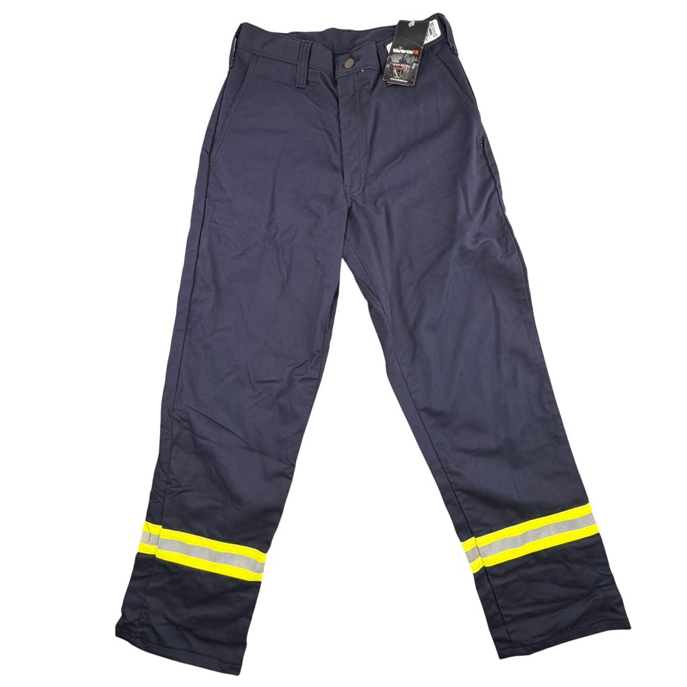 Workrite FR Flame Resistant Pants Navy Blue Reflective Tape 28x31 Westex CAT 2